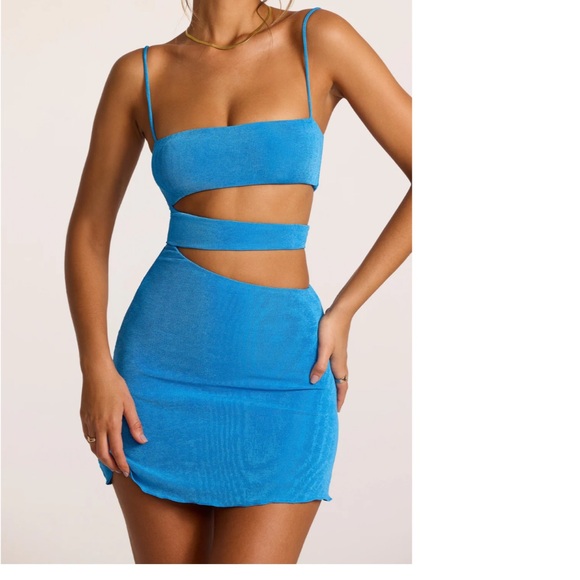 Oh Polly Blue Cut-Out Mini Dress - Picture 4 of 11